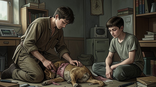 A Kind Farmhand from "The Peasants". A Kind Farmhand Care at the margins Kuba, a poor and disabled farmhand, treats animals with tenderness and quietly comforts Witek, another vulnerable worker.