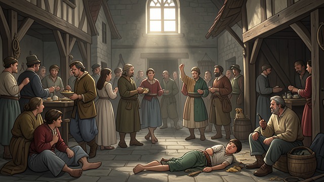 A Lonely Death from "The Peasants". A Lonely Death The village celebrates Boryna’s wedding fills the village with music and food, while Kuba lies grievously wounded in the stable.