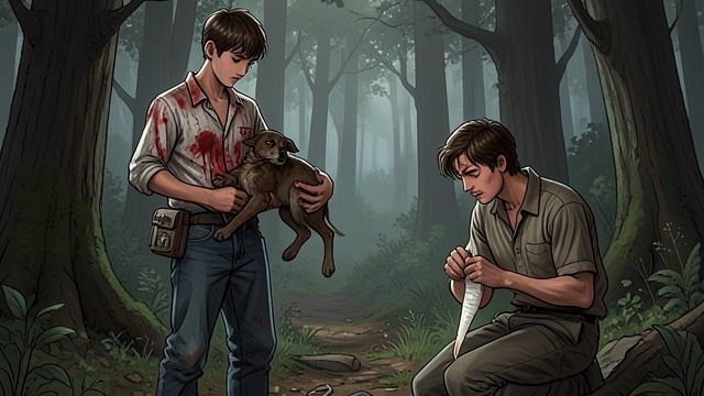 A Hidden Wound from "The Peasants". A Hidden Wound Danger concealed Kuba is shot while poaching and hides his injury rather than risk losing work or being taken to hospital.