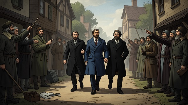The Voyt’s Arrest from "The Peasants". The Voyt’s Arrest Public funds missing A large sum disappears from the commune’s funds, and rumors turn into official proceedings against the Voyt.