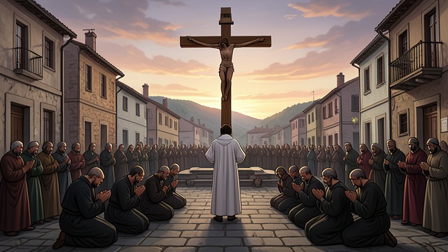 上帝赐予的世界,《农民》中的场景。上帝赐予的世界 日常信仰 村民通过天主教祈祷和熟悉的仪式彼此问候、劳作并忍受艰辛,这些仪式为乡村生活确立了秩序。 命运的解释 贫困与等级秩序常被说成是上帝的安排,使不公看起来仿佛天经地义、无法由人改变。