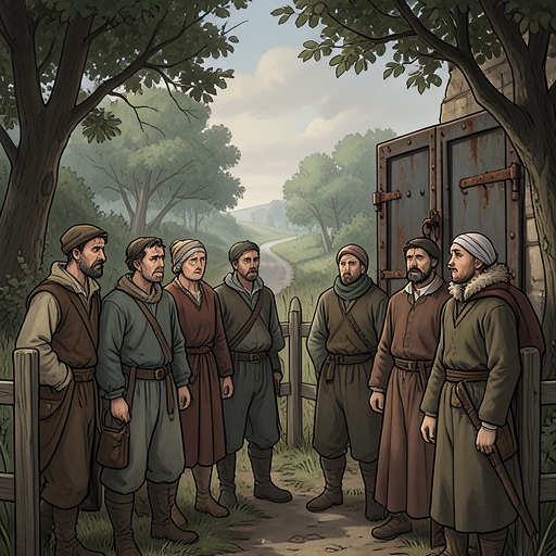 The German Settlement Threat from "The Peasants". This subplot follows the villagers’ fear that German settlers will buy Podlesie and the eventual departure of the settlers.