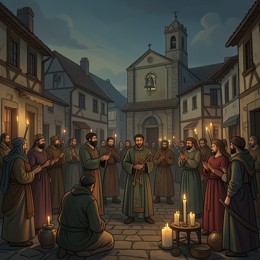 Folk Catholicism and Ritual from "The Peasants". This thematic thread traces how Catholic ritual, popular belief, and seasonal observance order the villagers’ daily and communal lives.