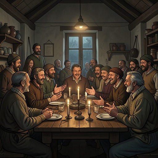 The Inn as a Public Sphere from "The Peasants". This thread follows the inn as a place where village life becomes public, from recreation and gossip to political debate and crowd action.