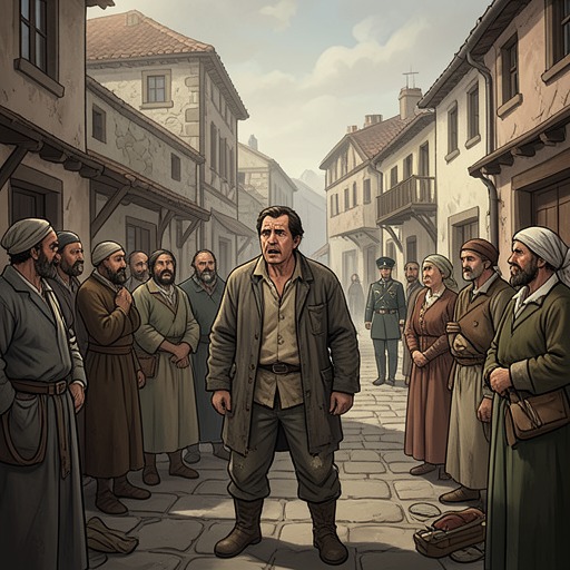 Rocho’s Disappearance from "The Peasants". This thread follows Rocho’s return, his role as a teacher and mediator, and the villagers’ effort to protect him from authorities.