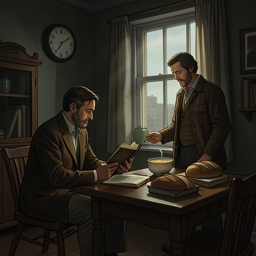 Antek and Hanka at Home from "The Peasants". This thread follows the couple’s changing domestic life as Hanka carries the household, Antek returns, and their marriage remains unsettled.