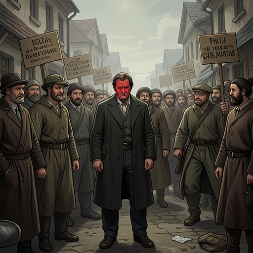 The Voyt’s Fall from "The Peasants". This subplot traces Piotr’s local authority, exploitation and romantic misconduct, followed by public scandal and arrest.