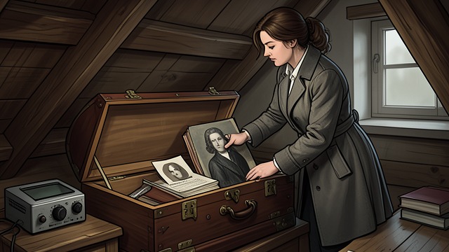 The Trunk Must Open from "Moving". The Trunk Must Open An unfinished secret Among the attic’s stored objects, Charlie’s school trunk resists Edwina’s attempt to declutter.