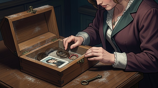 Keepsakes Returned to Their Owner from "Moving". Keepsakes Returned to Their Owner Small objects, long histories Lucas returns Edwina’s jewelry box, and she finds a handful of surviving keepsakes in its…