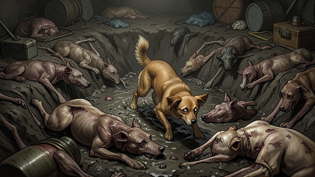 The Poodle in the Pit from "Voices from Chernobyl". The Poodle in the Pit A Failed Procedure Hunters describe animals dumped into inadequate burial pits, sometimes still alive and crying.