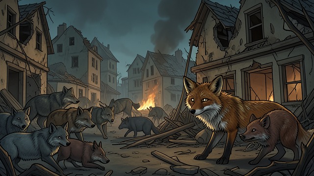 Wild Neighbors Multiply from "Voices from Chernobyl". Wild Neighbors Multiply Human Absence Wolves, foxes, boars, and other animals occupied abandoned buildings and fields.