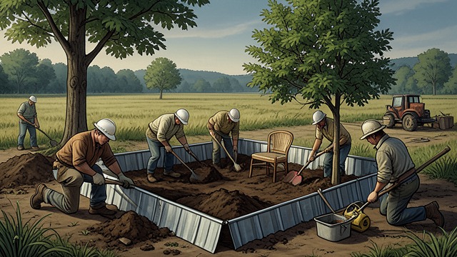 Earth Into Earth from "Voices from Chernobyl". Earth Into Earth Burial Orders Workers dug pits for soil, trees, household goods, and other contaminated material.