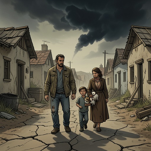 Refugees From Tajikistan from "Voices from Chernobyl". This flow follows a family fleeing civil violence who find refuge in an abandoned contaminated region, where one danger is eclipsed by another.