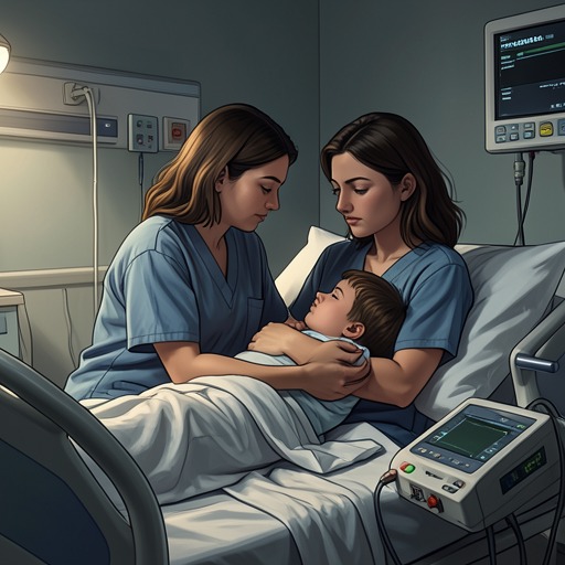 The Mother and Her Daughter from "Voices from Chernobyl". This flow traces the bond between a mother and her medically vulnerable daughter, sustained by advocacy, hospital care, and the hope of a truthful future.