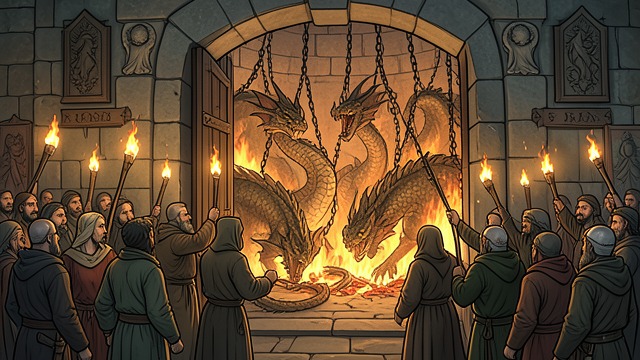 The Storming of the Dragonpit from "Fire & Blood". The Mob Reaches the Dragons An Assault on Rhaenys’s Hill The Shepherd’s followers break into the Dragonpit, killing its guards and attacking the chained…