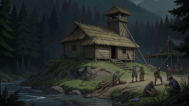 A Fort on a Hill from "Fire & Blood". The First Settlement A Military Camp Aegon raises a crude fort on the hill above the Blackwater Rush.