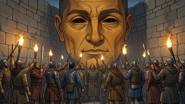 The Dragonpit Riots from "Fire & Blood". The City Rises A Prophet Mobilizes a Crowd The Shepherd convinces thousands that dragons are demonic and the city must be cleansed.