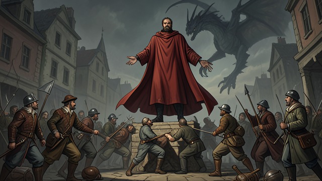Maegor’s Coercive Settlement from "Fire & Blood". Force Suppresses Opposition Violence Against the Faith Maegor destroys the Warrior’s Sons and punishes religious opposition through executions and dragonfire.