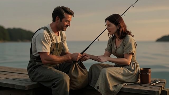 A Brief Fishing Truce from "Where the Crawdads Sing". Father and Daughter Reconnect A Meal Changes the Mood When Jake returns sober, Kya prepares food and asks to go fishing.
