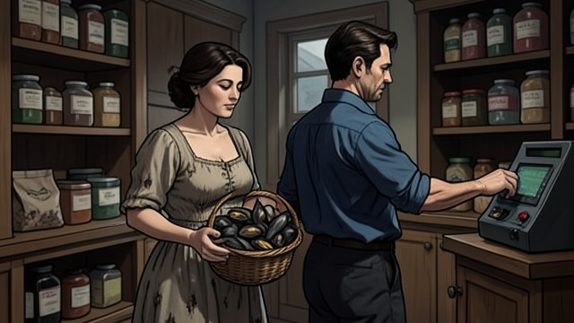 A Fair Trade Begins from "Where the Crawdads Sing". Mussels for Supplies A New Customer Kya brings mussels to Jumpin’ and asks for cash and fuel.