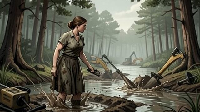 A Threat of Drainage from "Where the Crawdads Sing". Development Reaches the Marsh Machines on the Land Kya sees developers cutting trees and digging channels to dry wetlands.