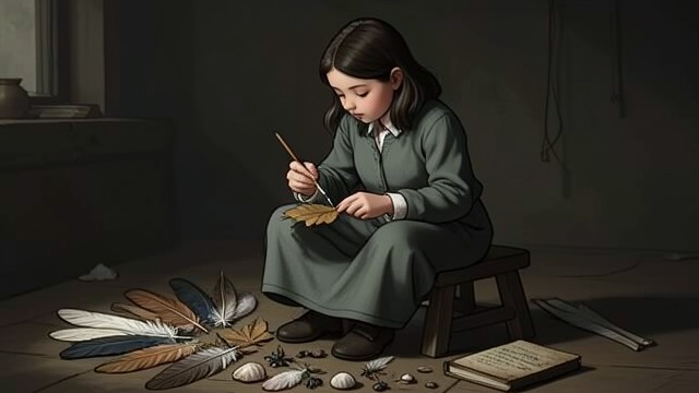 A Collection Takes Shape from "Where the Crawdads Sing". Looking Closely Specimens and Records Kya collects feathers, shells, and insects, then paints and arranges them.