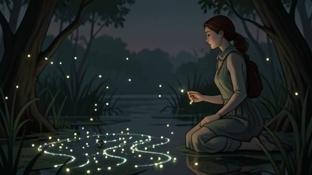 Mating Signals Observed from "Where the Crawdads Sing". A Pattern in the Dark Different Codes Kya watches fireflies flash distinct signals that attract mates of their own species.