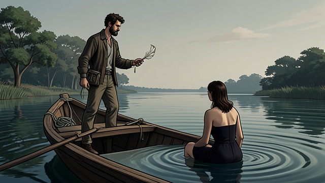 Tate Returns to Her Shore from "Where the Crawdads Sing". A Quiet Reunion A Feather’s Message Tate finds a night-heron feather on his boat and recognizes it as Kya’s invitation.