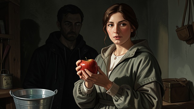 The Stained Reputation from "Hallowe'en Party". The Apple and the Lie A Village Judgment As Hercule Poirot questions residents, Joyce Reynolds is repeatedly described as a boastful liar.