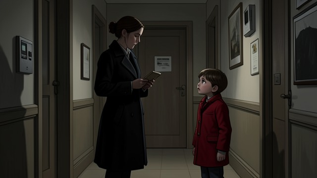 A Second Child Silenced from "Hallowe'en Party". The Cost of a Misjudgment A child becomes a threat Leopold Reynolds appears to Rowena as he leaves the library after finding Joyce’s body.