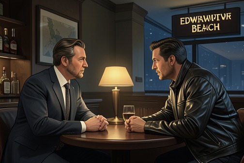 Hoffa’s Chicago Circle from "I Heard You Paint Houses". Sheeran spent time at the Edgewater Beach Hotel with Hoffa, Bill Isabel, and Sam Portwine, where he met Sam Giancana and Jack Ruby.