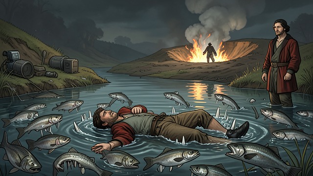 The Garden’s Demonstration from "You Only Live Twice". The Garden’s Demonstration Death in the landscape Bond sees a poisoned visitor stumble into a lake filled with Piranha.
