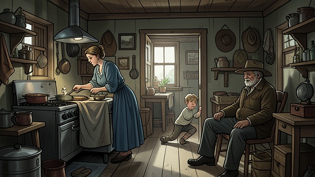 Squeaky's Household from "Once Upon a Time in Hollywood". Squeaky's Household Domestic care as infrastructure Squeaky cooks, dresses, and accompanies George.