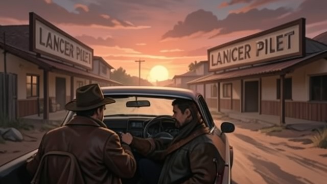 Rick Arrives at the Back Lot from "Once Upon a Time in Hollywood". Rick Arrives at the Back Lot A workday begins Cliff drives Rick to the Lancer pilot, where Rick arrives hungover and uncertain about the job.