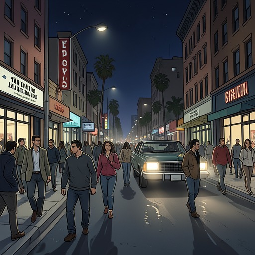 The Night's Converging Roads from "Once Upon a Time in Hollywood". This thread follows several distinct journeys through Los Angeles on February 8, 1969, as work, music, celebrity, and the Manson circle briefly cross paths.