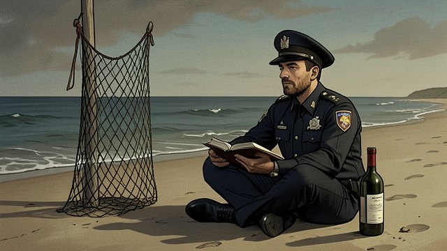 An Inspector at Home from "The Shape of Water". An Inspector at Home Familiar Solitude Montalbano lives alone by the sea and balances routine police work with food, swimming, reading, and calls to Livia.