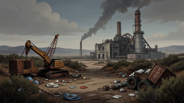 A Scrubland Dump from "The Shape of Water". A Scrubland Dump Changing Ground The Pasture begins as a neglected dumping place near the abandoned chemical works, far from the town’s official face.