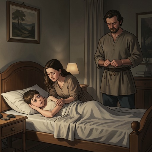 Vigàta’s Unwell Child from "The Shape of Water". Nenè’s unexplained illness turns an apparently minor necklace subplot into a question of poverty, care, and the chance to leave.