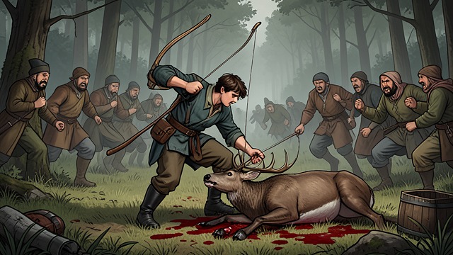 The First Killing from "Aeneid". The First Killing Accident Ascanius wounds the tame stag cherished by Silvia, an act that begins as hunting rather than deliberate warfare.