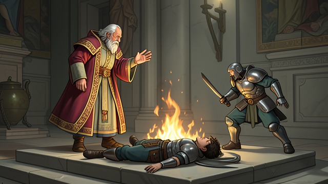 Priam’s Accusation from "Aeneid". Priam’s Accusation Witness Priam sees Pyrrhus kill Polites before him and responds with the last strength of age.