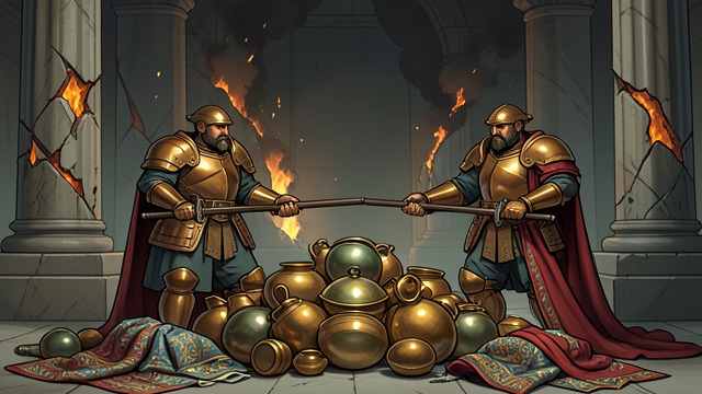 The Looted Juno Temple from "Aeneid". The Looted Juno Temple Spoils Aeneas sees Phoenix and Ulysses guarding treasure taken from Trojan homes and altars.
