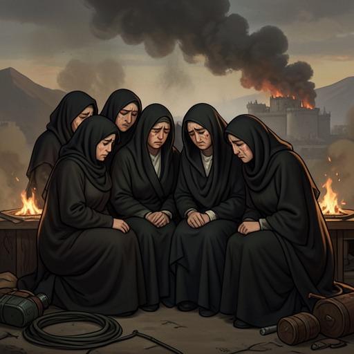 The Network of Female Grief from "Aeneid". This flow follows the women who absorb, transmit, and sometimes redirect the violence of dynastic war.