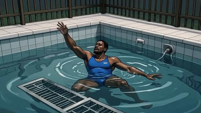 Death in the Pool from "One Flew Over the Cuckoo's Nest". Death in the Pool An Accidental Drowning Cheswick returns to the ward and later gets his fingers caught in the swimming pool drain.