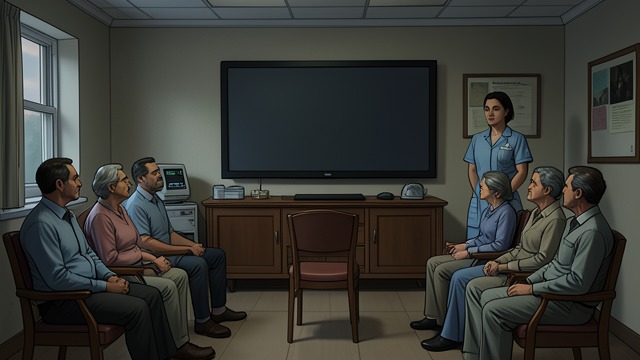 The Blank Screen from "One Flew Over the Cuckoo's Nest". The Blank Screen Rules Confronted Ratched turns off the television after the vote, expecting McMurphy to return to chores.
