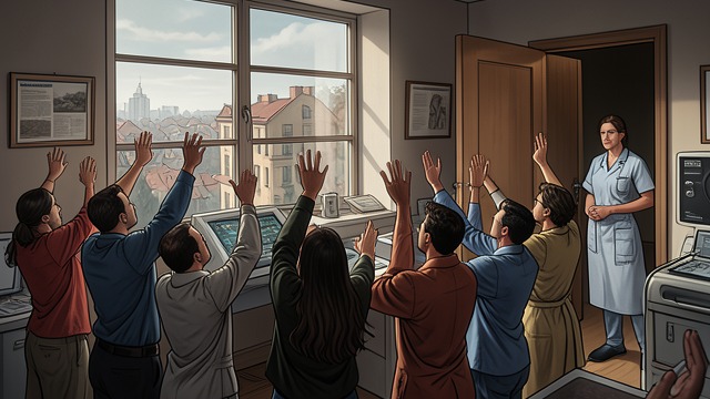 A Hand Raised Together from "One Flew Over the Cuckoo's Nest". A Hand Raised Together A Collective Gesture The patients raise their hands to support watching the World Series, and Chief Bromden joins them.