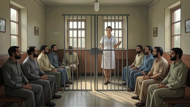 受管控的人群,《飞越疯人院》中的场景。受管控的人群 有序隔离 急性病人与慢性病人分别待在日间活动室的两侧,僵化的作息表规定着他们的行动。拉契特护士长将服从说成治疗和社会适应。 悄然施压 病友们已经学会彼此监视,也害怕受到纪律处分。表面上的平静,与其说源于自愿,不如说依靠反复施压和有限的选择维持。