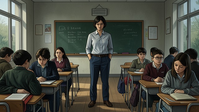 Uneasy Classroom Silence from "Another". A Hostile Peace The New Arrangement Koichi Sakakibara and Mei Misaki are treated as though they do not exist.