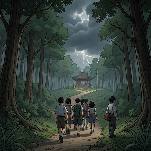 The 1983 Exception from "Another". This flow traces the exceptional year when the disasters stopped before graduation and the unanswered mystery that inspires the 1998 camping trip.
