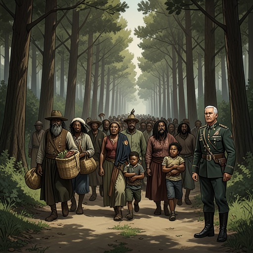 The Osage Land Journey from "Killers of the Flower Moon". This flow follows the Osage from dispossession and migration to the preservation of mineral rights and the continuing defense of sovereignty.