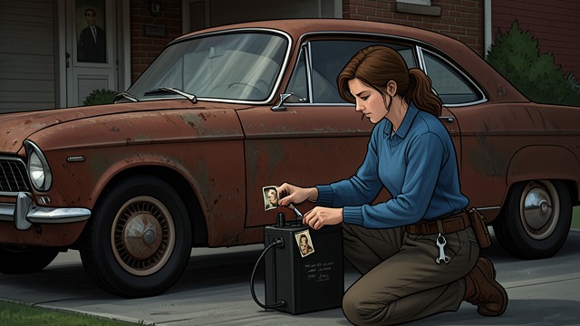 A Car Saved From Storage from "Turtles All the Way Down". A Car Saved From Storage A father's car returns to life Aza Holmes's family keeps Harold after her father dies, and Aza spends her savings getting him running.